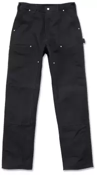 Carhartt Firm Duck Double-Front Work Dungaree Pants, black, Size 50, black, Size 50