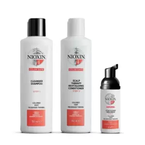 Nioxin Starter Set System 4 For Chemically Treated Noticeably Thinning Hair 150ml + 150ml + 40ml