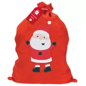 Giftmaker Basic Christmas Santa Sack (One Size) (Red/White/Black)