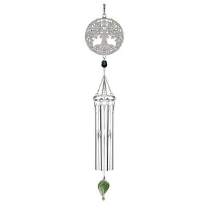 Tree of Life Stainless Steel Silver Wind Chime