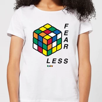 Fear Less Rubik's Cube Womens T-Shirt - White - XXL