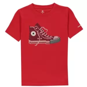 Converse Pixel T-Shirt Junior Boys - Red