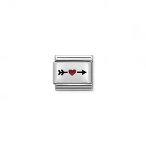 Classic Silver Arrow with Heart Link 330208/40