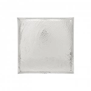 Hotel Collection Beaten Metal Platter Silver - Silver