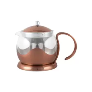 Izmir Copper Glass Infuser Teapot, Two Cup, Gift Boxed