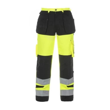Hertford High Visibility Trouser Two Tone Saturn Yellow/Black - Size 40R