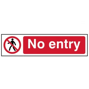 Scan No Entry Sign 200mm 50mm Standard