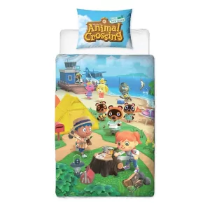 Animal Crossing Beach Single Duvet Cover