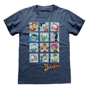 Ducktales - Squares Unisex Large T-Shirt - Blue