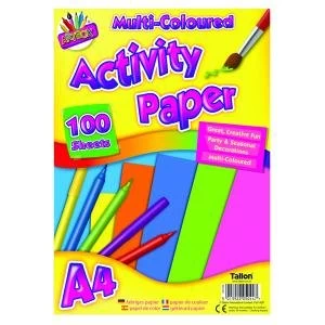 Art Box Activity Paper 100 Sheet A4 Assorted Pack of 6 TAL05044