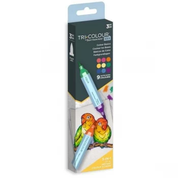 Spectrum Noir TriColour Aqua Marker Pen Set Colour Basics Set of 3