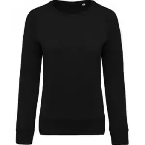 Kariban Womens/Ladies Organic Raglan Sweatshirt (S) (Black)