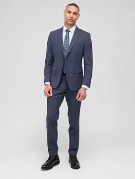 BOSS 2 Piece Slim Fit Suit, Dark Blue, Size 52=Uk42, Men