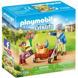 Playmobil City Life Grandmother With Child Playset