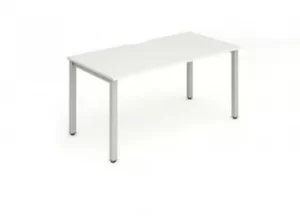 Trexus Bench Desk Individual Silver Leg 1400x800mm White Ref BE135