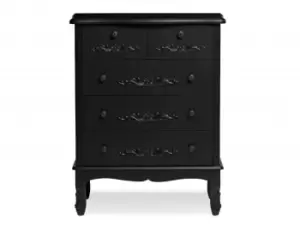 LPD Antoinette Black 32 Drawer Large Chest of Drawers Assembled