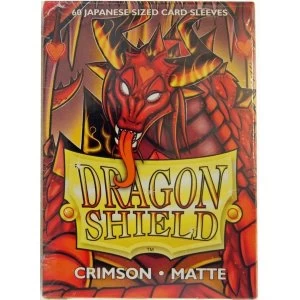 Dragon Shield Matte Crimson Japanese Size Card Sleeves - 60 Sleeves