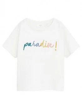 Mango Girls Paradise Short Sleeve Tshirt - White