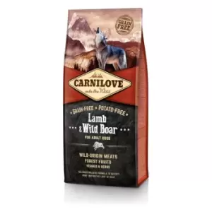 Carnilove Adult Dog Food Lamb & Wild Boar - 12kg (x1 bag)