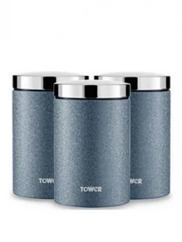 Tower Ice Diamond Set Of 3 Canisters