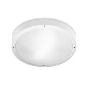 Basic Outdoor LED Round Flush Ceiling Light White 36cm 3395lm 4000K IP65