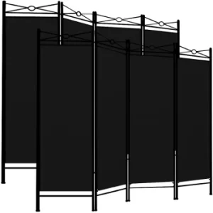 Room Devider Lucca 2Pcs Set Black 4 Panels