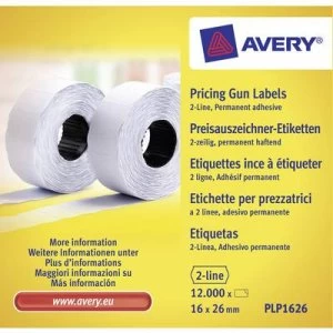 Avery-Zweckform Price labels PLP1626 Permanent Label width: 26mm Label height: 16mm White 12000 pc(s)
