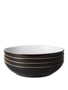 Denby Elements 4 Piece Pasta Bowl Set ; Black
