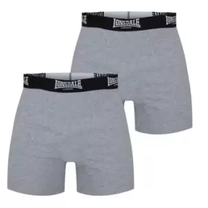 Lonsdale 2 Pack Trunk Mens - Grey
