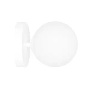 Emibig Bior White Globe Wall Lamp with White Glass Shades, 1x E14