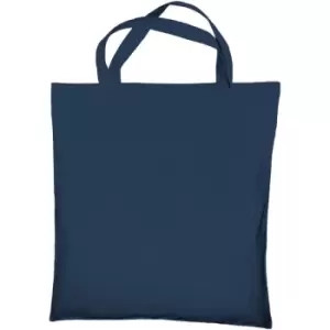 Jassz Bags "Cedar" Cotton Short Handle Shopping Bag / Tote (One Size) (Indigo) - Indigo