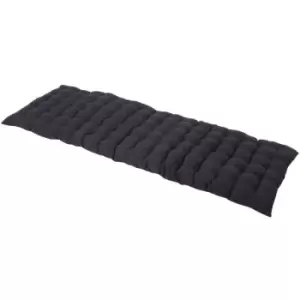 Black Bench Cushion, Three Seater - Homescapes