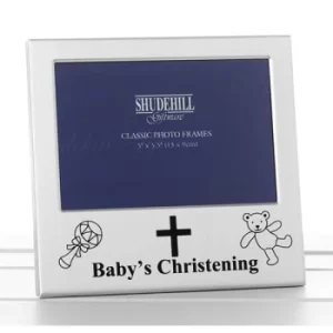 Satin Silver Occasion 5x3 Baby's Christening Frame