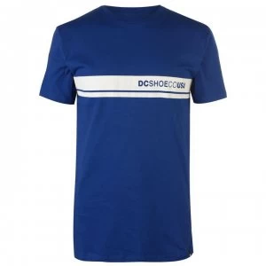 DC Block Colour Short Sleeve T Shirt Mens - Blue