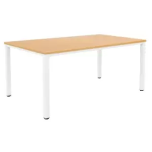 Fraction Infinity 240 x 120 Meeting Table - Beech With White Legs