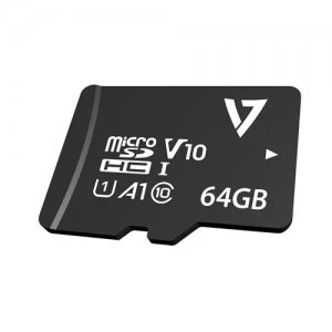 V7 64GB U3 V30 A1 MicroSDXC Card CL10 Ultra HD + Adapter