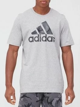 Adidas Camo T-Shirt - Medium Grey Heather