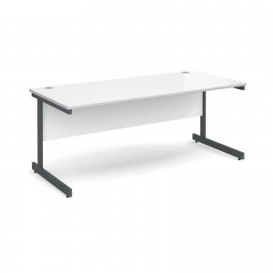 Contract 25 Straight Desk 1800mm x 800mm - Graphite Cantilever Frame
