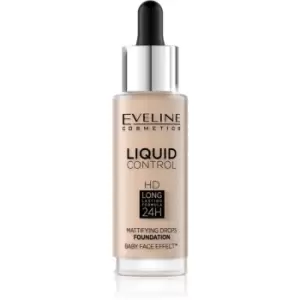 Eveline Cosmetics Liquid Control Liquid Foundation With Pipette Shade 010 Light Beige 32 ml