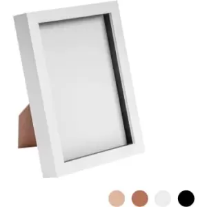 3D Box Photo Frame - A5 (6 x 8') - White - Nicola Spring