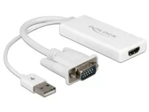 DeLOCK 62460 video cable adapter 0.25 m HDMI Type A (Standard) VGA...