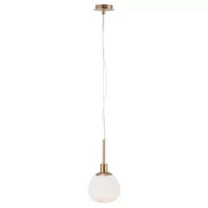 Erich Globe Ceiling Pendant Lamp Brass, 1 Light, E14