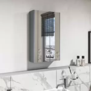 Light Grey Mirrored Wall Bathroom Cabinet 400 x 650mm - Pendle