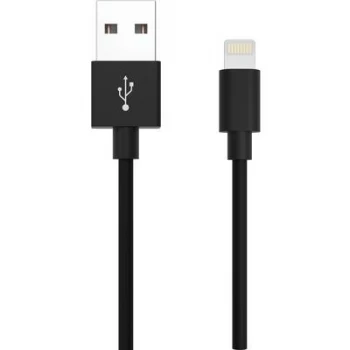 Ansmann iPad/iPhone Data cable/Charger lead [1x USB 2.0 connector A - 1x Apple Dock lightning plug] 2m Black
