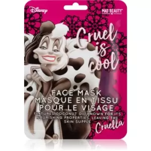 Mad Beauty Disney Villains Cruella Sheet Mask with Coconut Oil 25 ml
