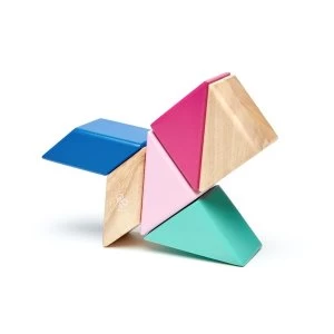 6 Piece Tegu Pocket Pouch Prism Magnetic Wooden Block Set Blossom