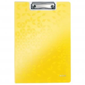 Leitz WOW Clipfolder with cover. A4. Yellow. - Outer carton of 10