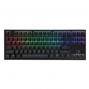 Ducky One 2 RBG DS PBT Silver Cherry MX Mechanical Keyboard - Black/White (DK-DKON1787ST-PUSPDAZT1) (US Layout)