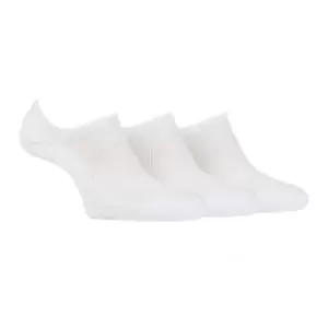 Jeep 3 Pack Bamboo No-Show Socks Ladies - White