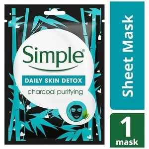 Simple Daily Skin Detox Purifying Charcoal Sheet Mask 1 PC